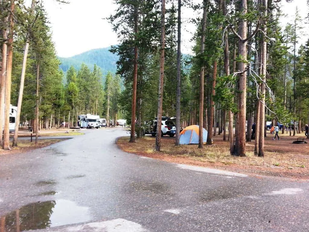 yellowstone national park camping