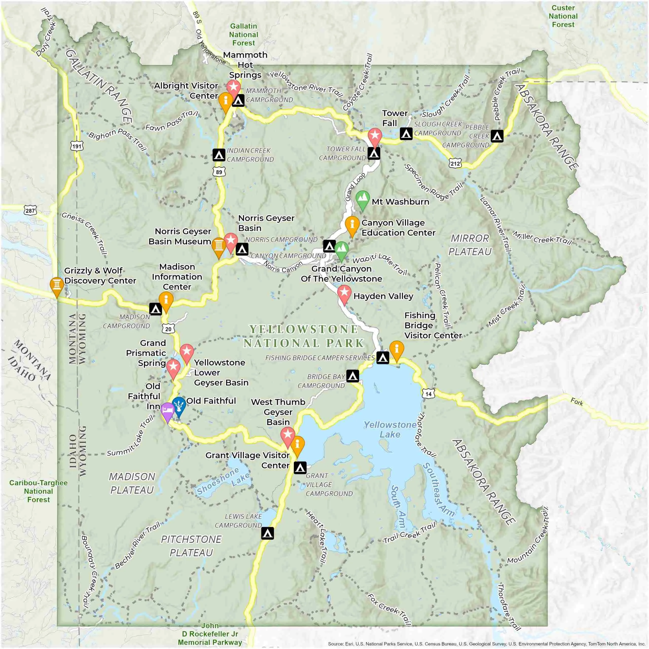 yellowstone national park geysers