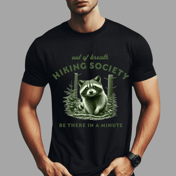 Raccoon Out Of Breath Hiking Society