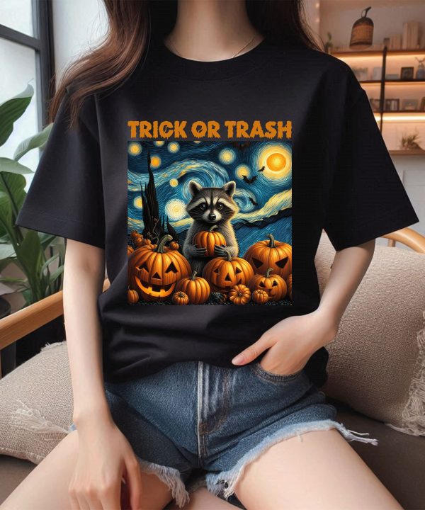 Funny Halloween Raccoon Trick Or Trash