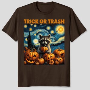 Funny Halloween Raccoon Trick Or Trash