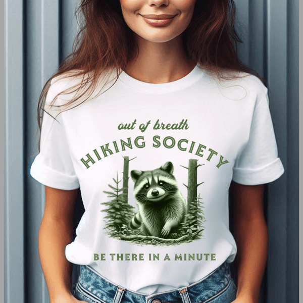 Raccoon Out Of Breath Hiking Society