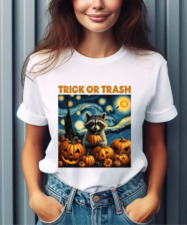 Funny Halloween Raccoon Trick Or Trash