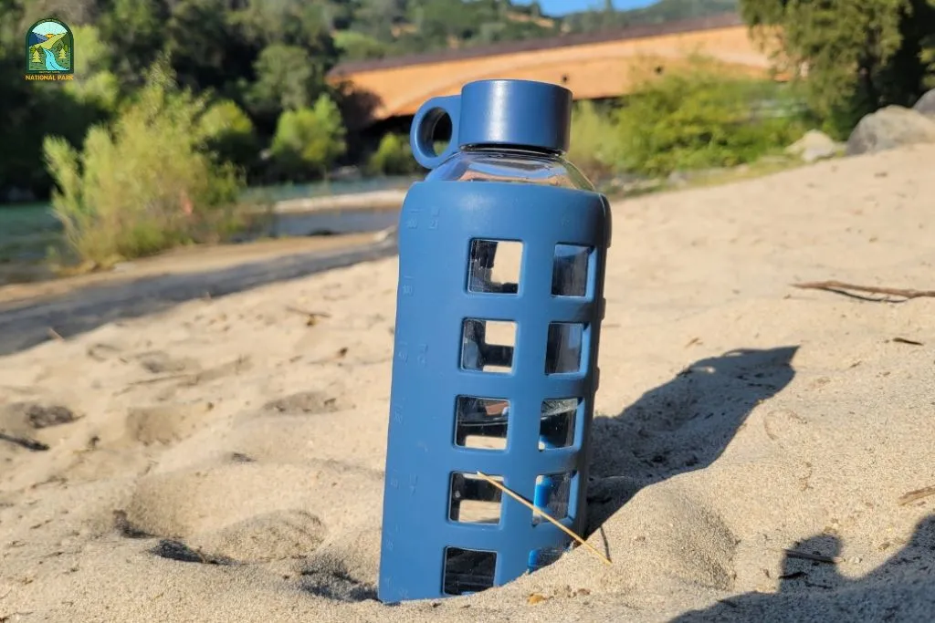 glass water bottle