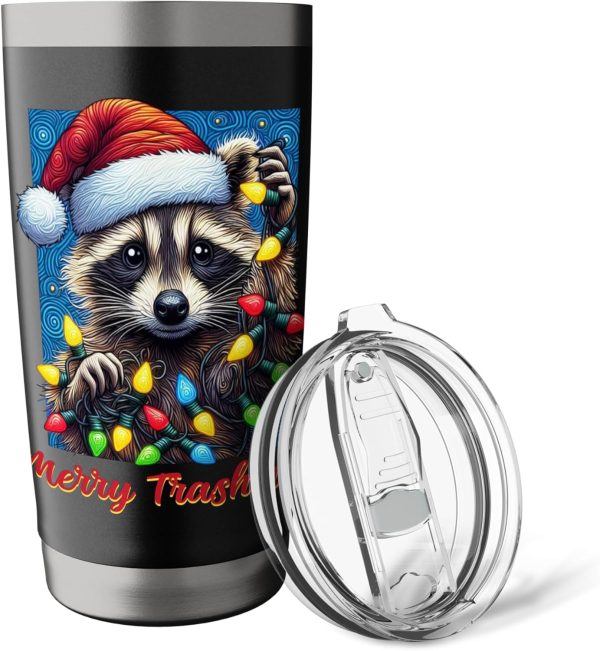 Funny Raccoon Christmas Merry Trashmas Tumbler