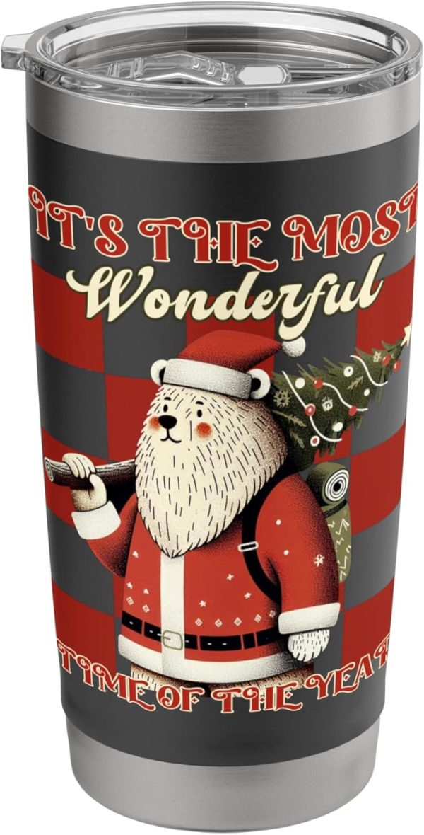 It's The Most Wonderful Time Of The Year Funny Bear Hiking Tumbler