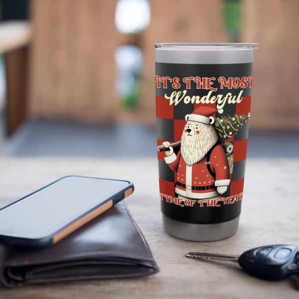 It's The Most Wonderful Time Of The Year Funny Bear Hiking Tumbler