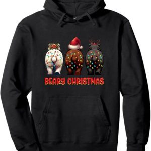 Funny Bear Beary Christmas Holiday Birthday Hoodie