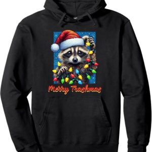 Funny Raccoon Christmas Merry Trashmas Hoodie