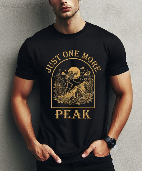 Just One More Peak Retro Funny Hiking T-Shirt