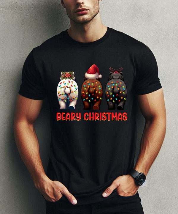 Funny Bear Beary Christmas Holiday Birthday T-Shirt