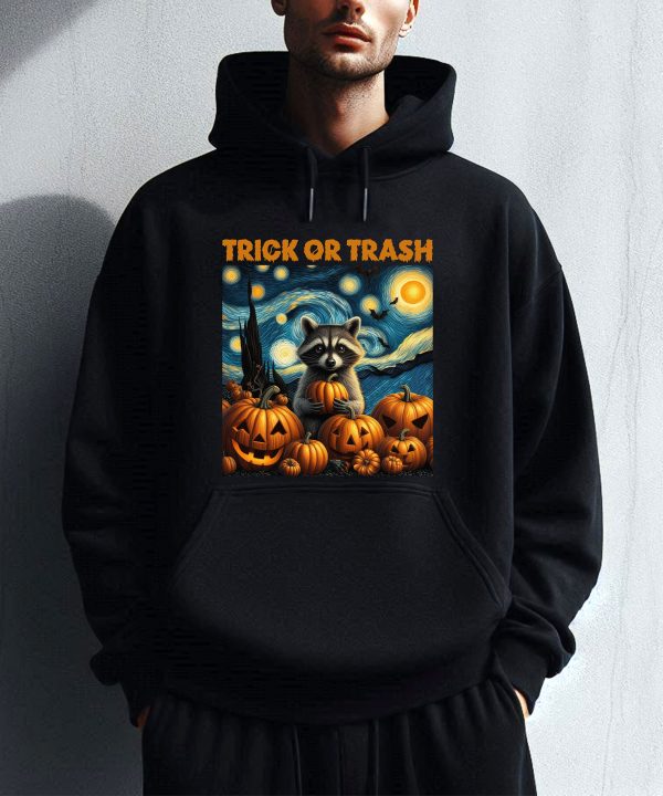 Funny Halloween Raccoon Trick Or Trash Hoodie