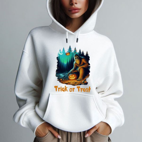 Funny Halloween Trick Or Treat Bigfoot Hoodie