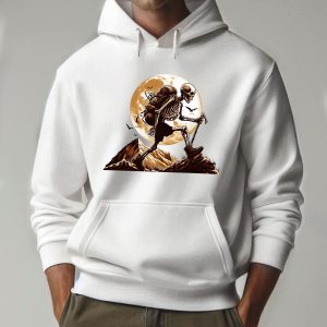 Funny Halloween Hiking Skeleton Hoodie