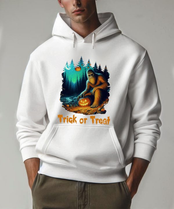 Funny Halloween Trick Or Treat Bigfoot Hoodie