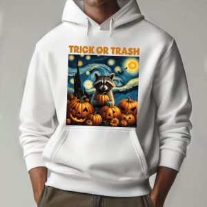 Funny Halloween Raccoon Trick Or Trash Hoodie