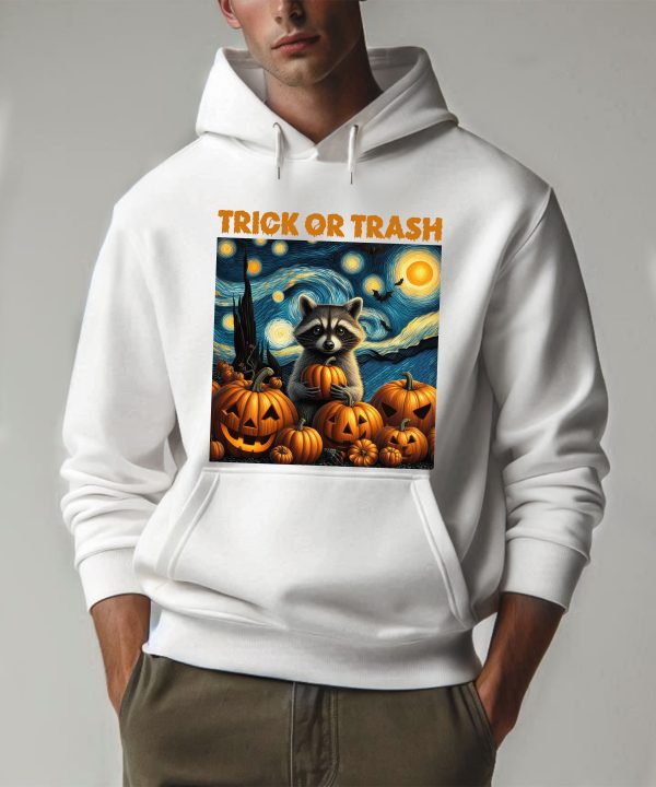 Funny Halloween Raccoon Trick Or Trash Hoodie