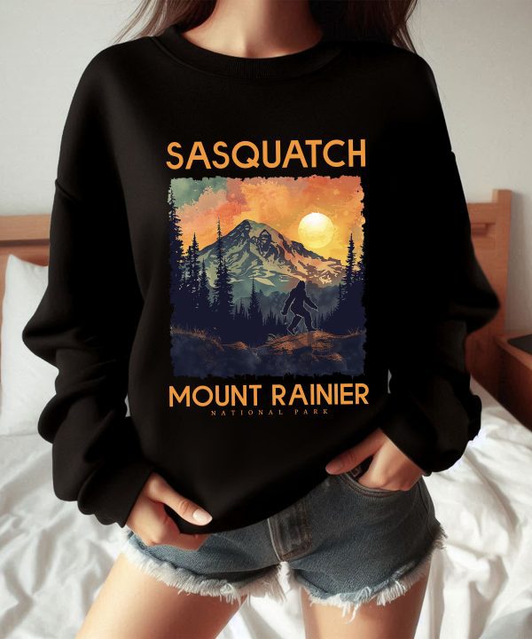 Mount Rainier National Park Sasquatch Bigfoot Sweatshirt