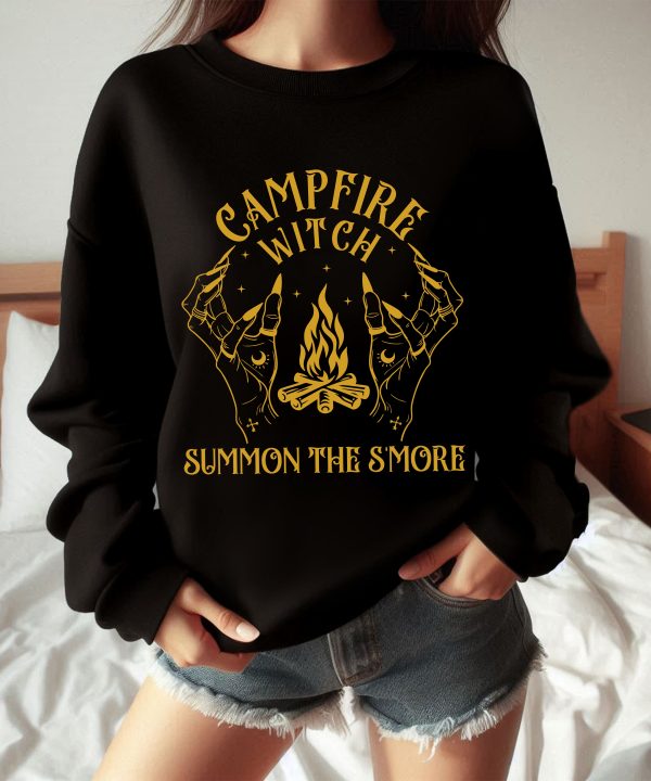 Halloween Campfire Witch Summon The S'more Sweatshirt