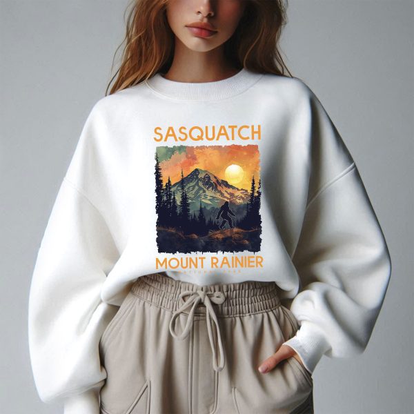 Mount Rainier National Park Sasquatch Bigfoot Sweatshirt