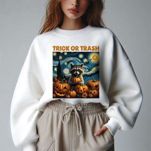 Funny Halloween Raccoon Trick Or Trash Sweatshirt