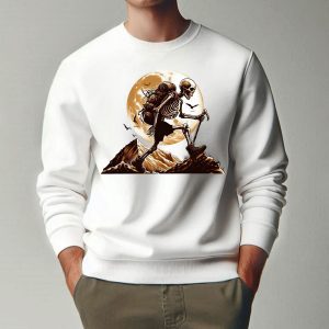 Funny Halloween Hiking Skeleton Sweatshirt