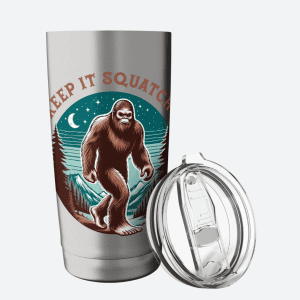 Funny Bigfoot Keep It Squatchy Retro Hiking Camping Tumbler