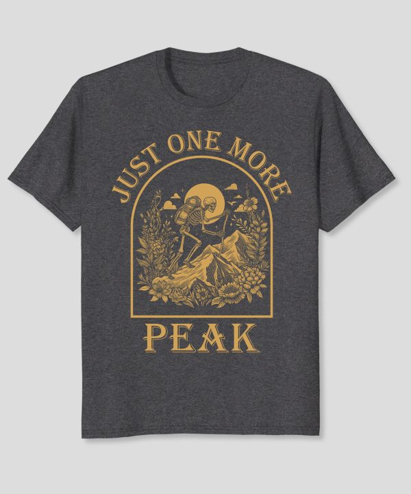 Just One More Peak Retro Funny Hiking T-Shirt