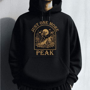 Just One More Peak Retro Funny Hiking Hoodie