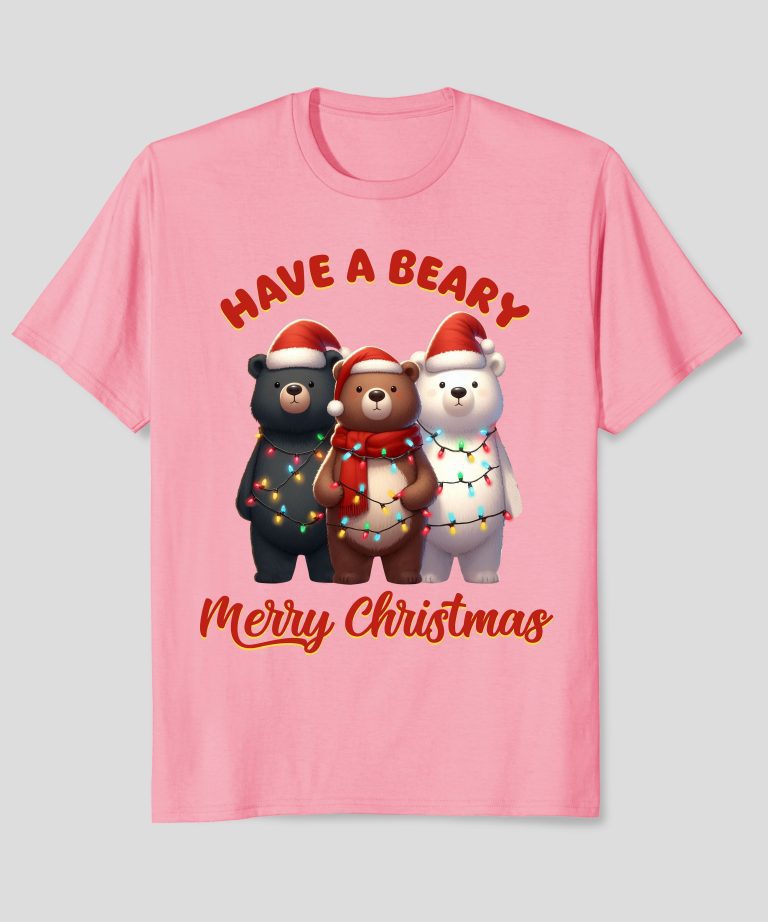 Have A Beary Merry Christmas Funny Bear T-Shirt