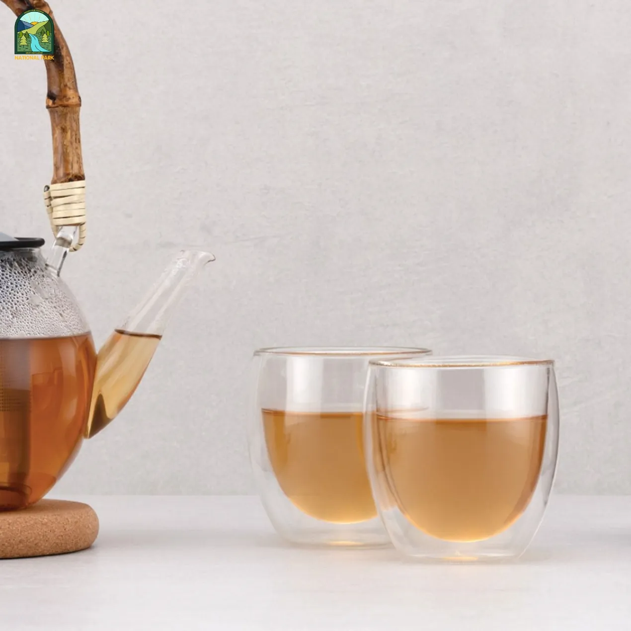 double wall glass mug
