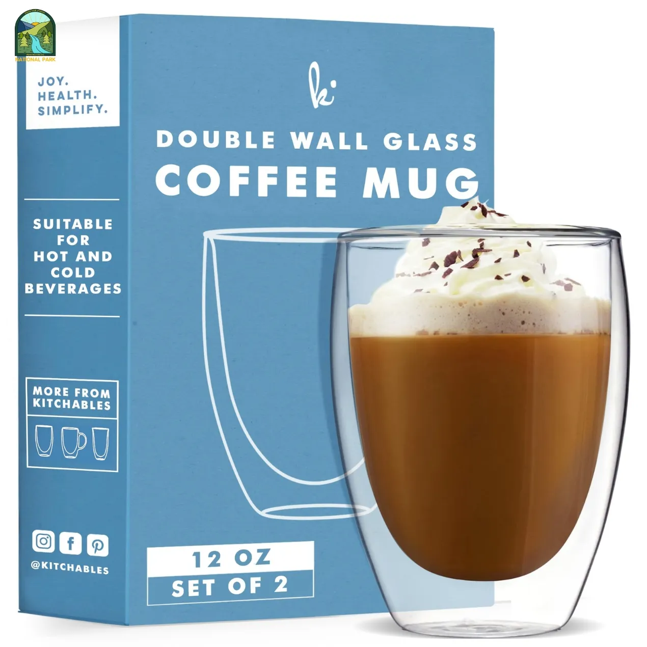 double wall glass mug