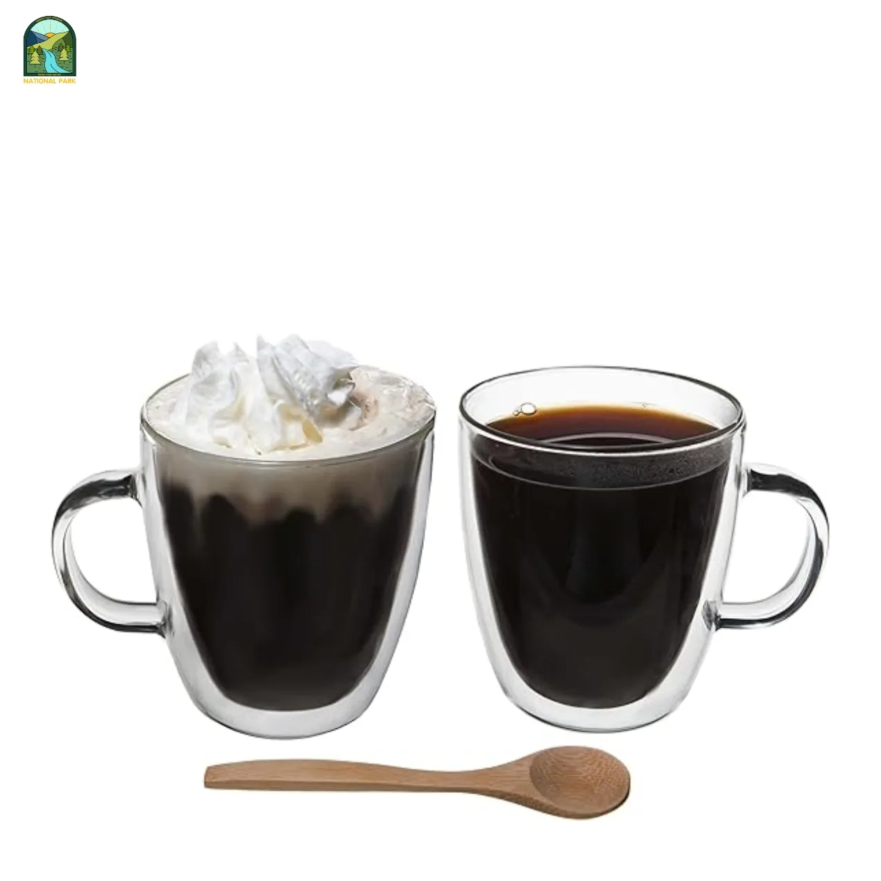 double wall glass mug