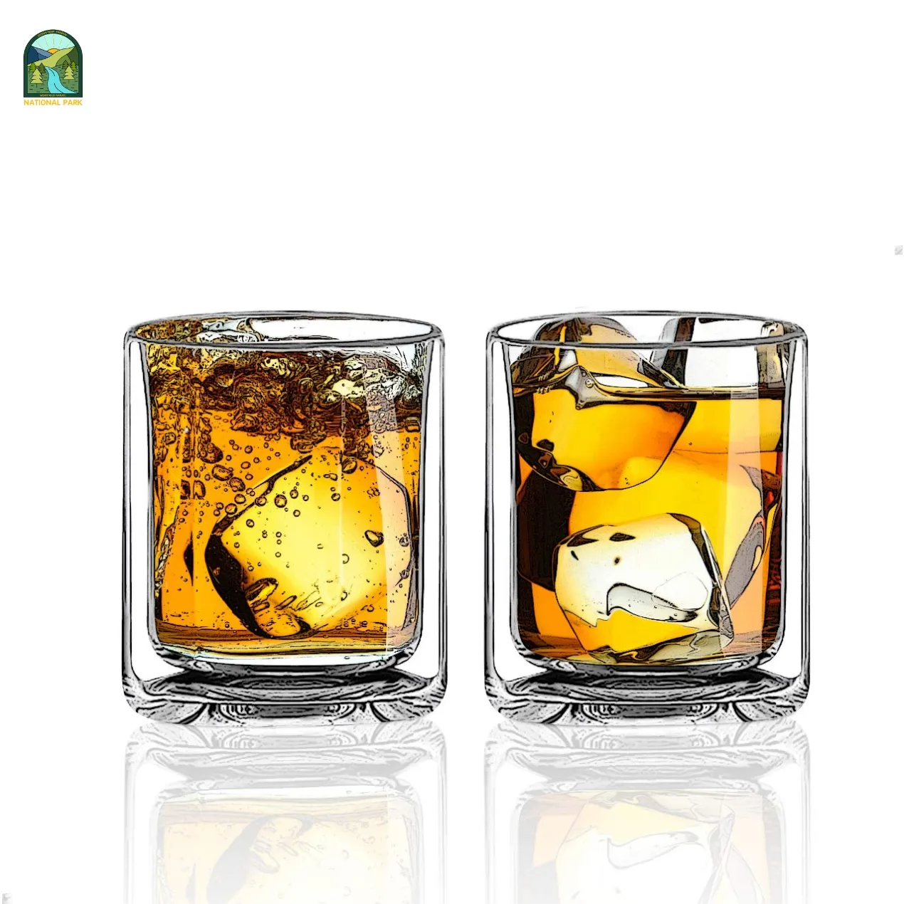 double wall glass mug