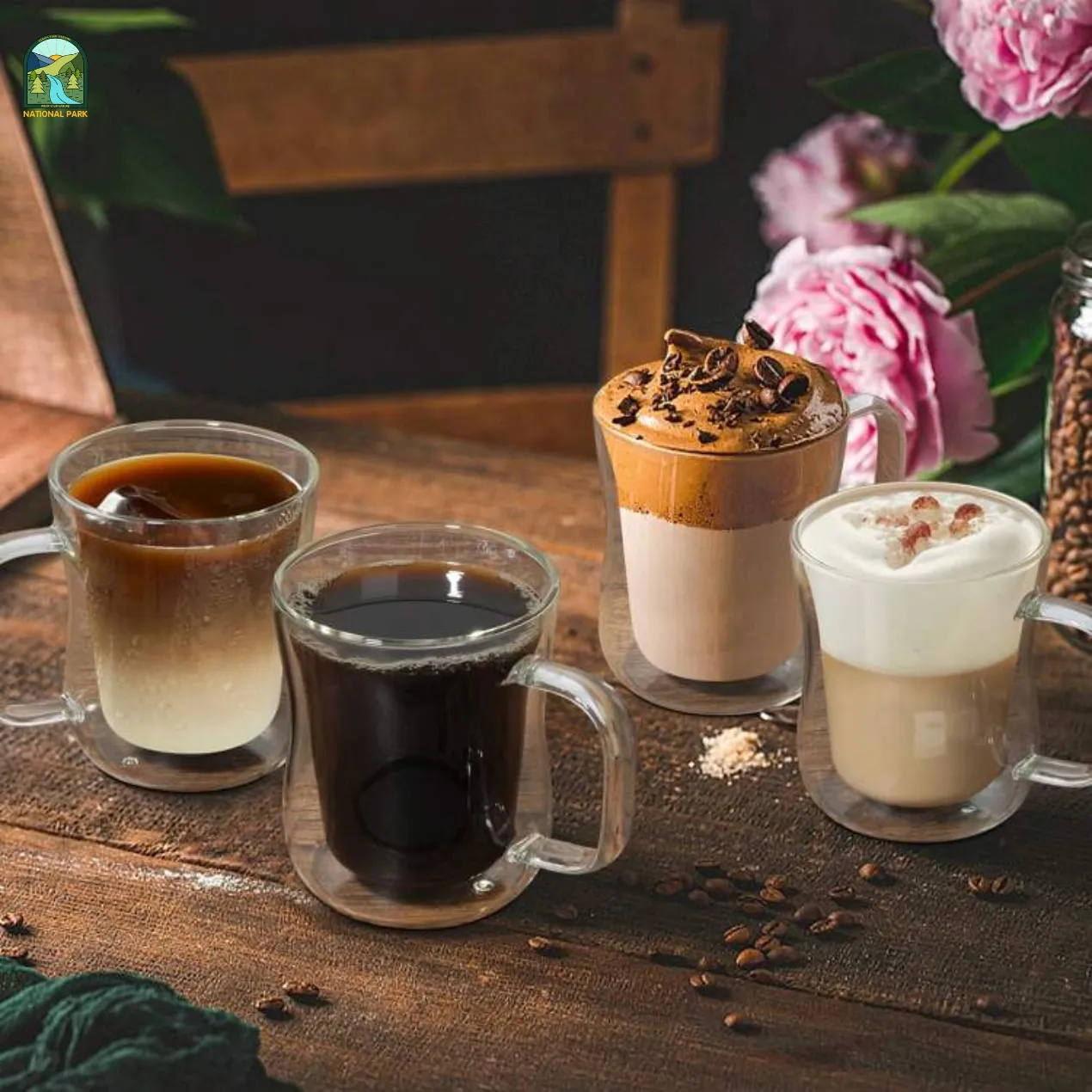 double wall glass mug