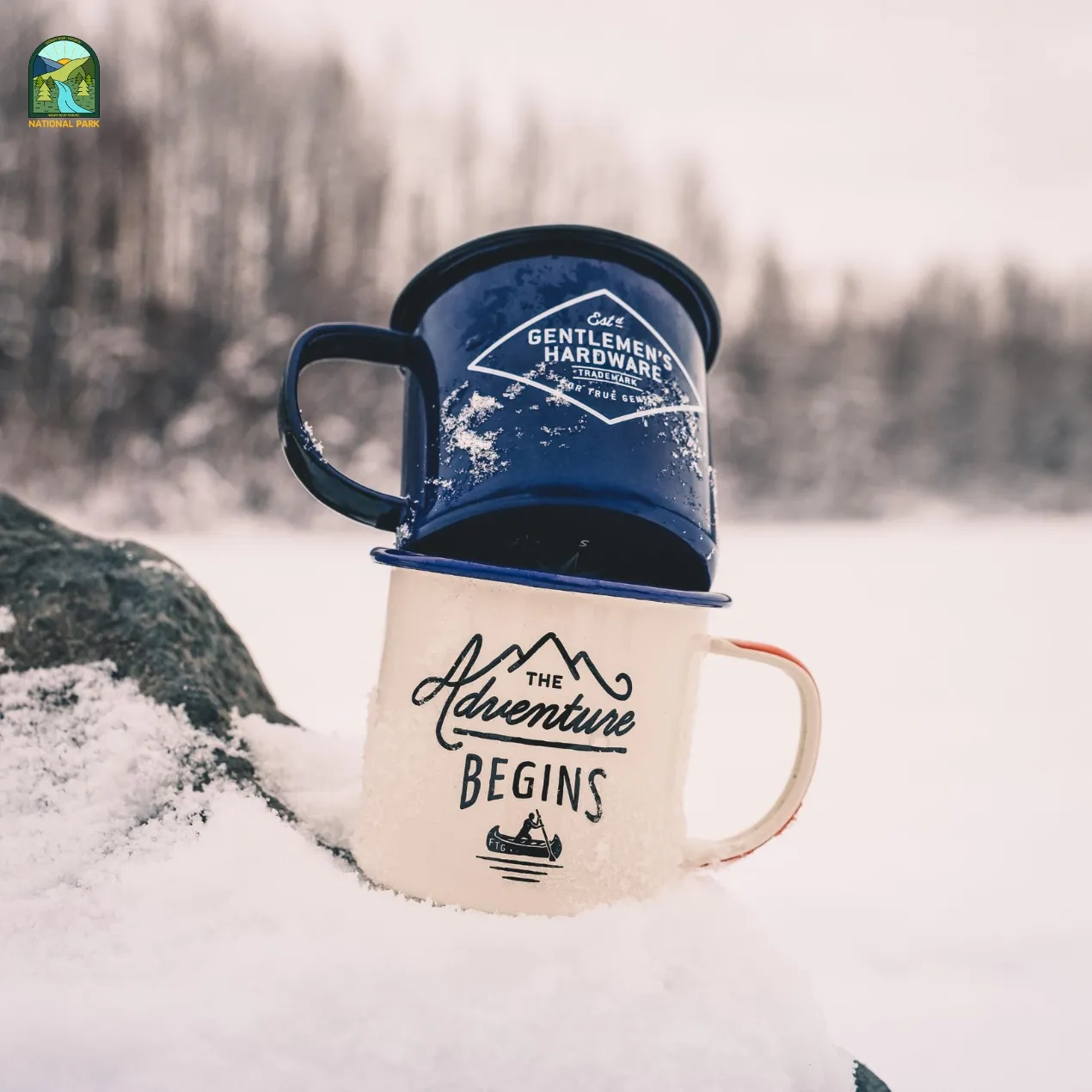 vintage enamel mug