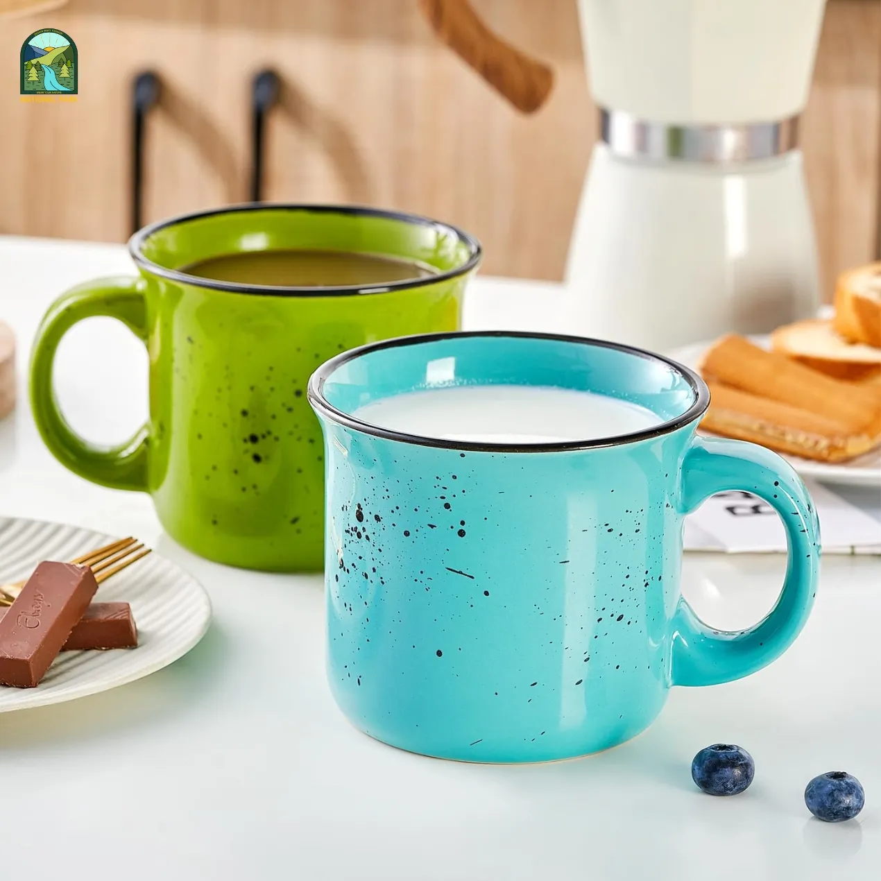 vintage enamel mug