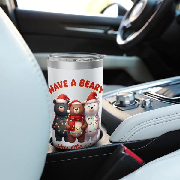 Have A Beary Merry Christmas Funny Bear Tumbler