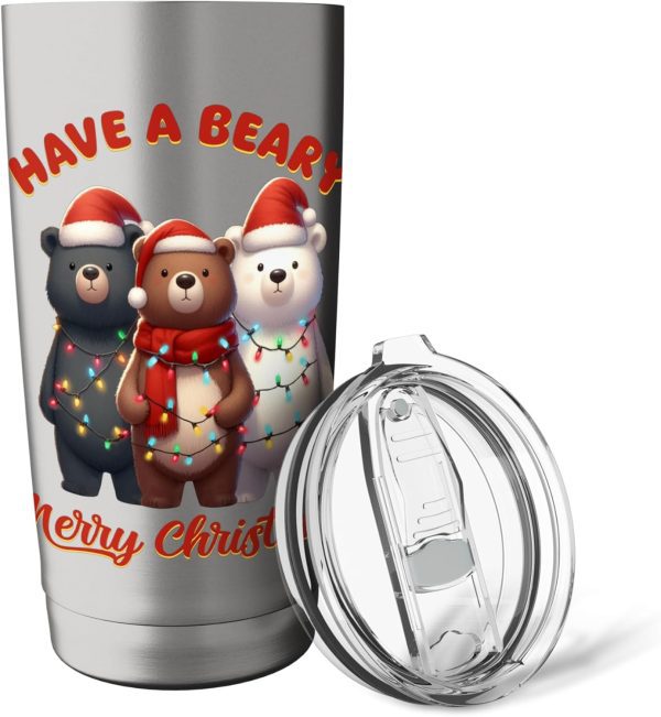 Have A Beary Merry Christmas Funny Bear Tumbler