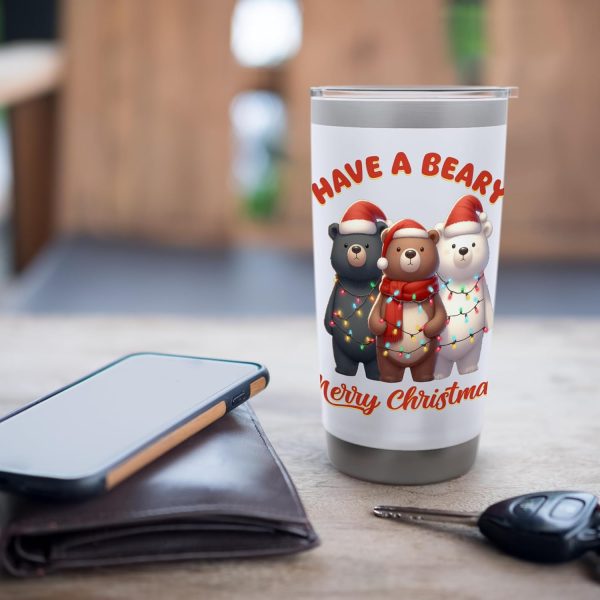 Have A Beary Merry Christmas Funny Bear Tumbler