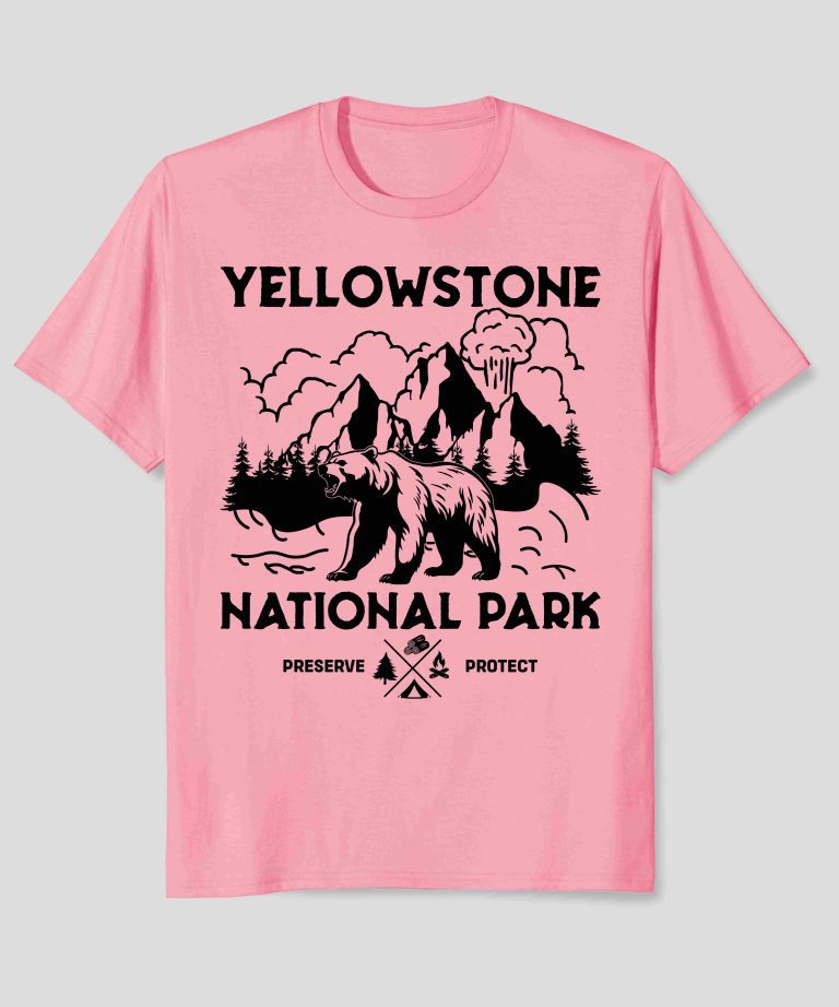 Yellowstone National Park Bear Preserve And Protect T-Shirt