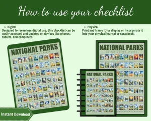 63 US National Parks Travel Checklist