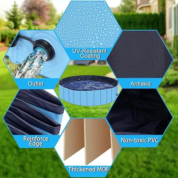 BXO Extra Large Foldable Dog Pool