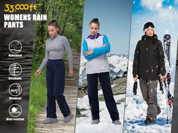 rain pants women