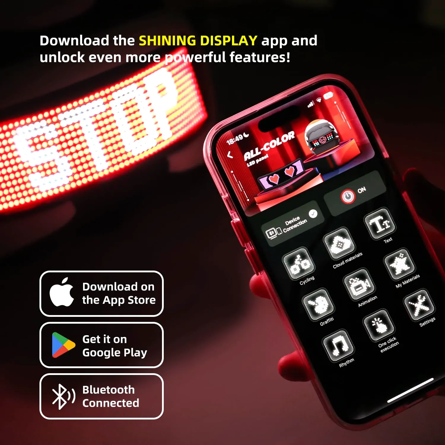 Ompusos LED Smart Adult Bike Helmet
